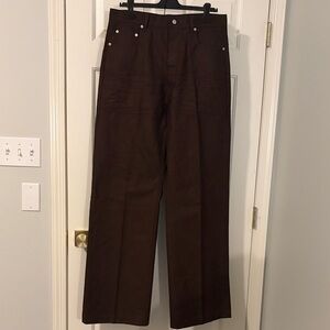 Rick Owens Moleskin Cotton Geth Pants in  Brown